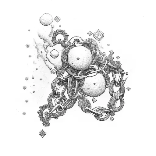 Cherry Blossom with broken chain tattoo design idea