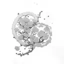 Cherry Blossom with broken chain tattoo design idea