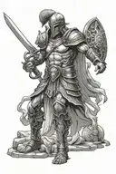 Ares is the Greek god of war tattoo design idea