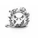 Drifloon, Yamask, Litwick, Phantump, Pumpkaboo, Mimikyu together tattoo design idea