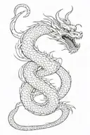 japan dragon wrapped around the arm like a snake tattoo design idea