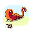 worm and man tattoo design idea