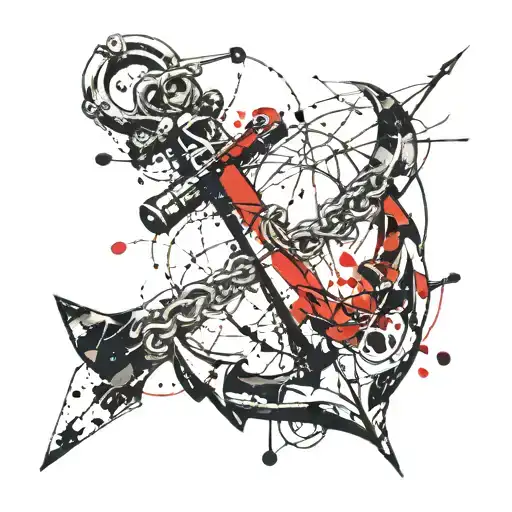 anchor with the words "i've weighed down the world" tattoo design idea