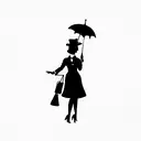 Mary Poppins  tattoo design idea