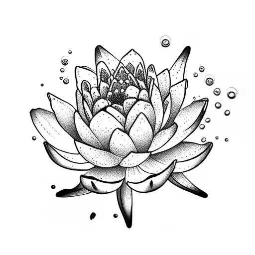 fine line spine tattoo with a water lily and a lily of the valley bouquet  tattoo design idea