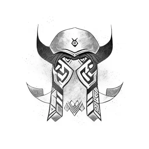 ax viking tribal tattoo design idea