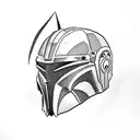 mandalorian helmet, Batman cowl, punisher skull  tattoo design idea