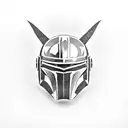 mandalorian helmet, Batman cowl, punisher skull  tattoo design idea