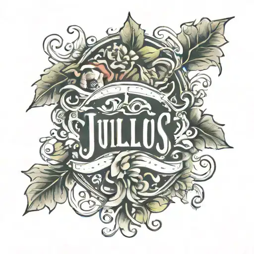 Julius name tattoo tattoo design idea