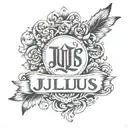 Julius name tattoo tattoo design idea