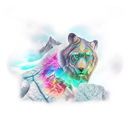 glacier tattoo design idea