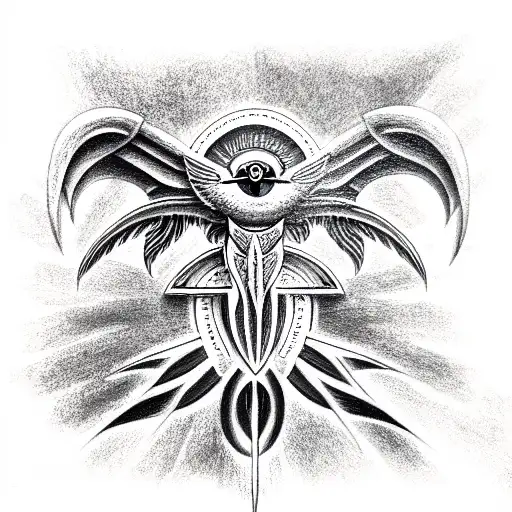 Horus God of sky  tattoo design idea