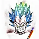 majin Vegeta  tattoo design idea
