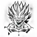 majin Vegeta  tattoo design idea