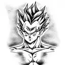 majin Vegeta  tattoo design idea