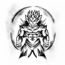 majin Vegeta  tattoo design idea