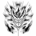 majin Vegeta  tattoo design idea