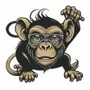 hip hop monkey tattoo design idea