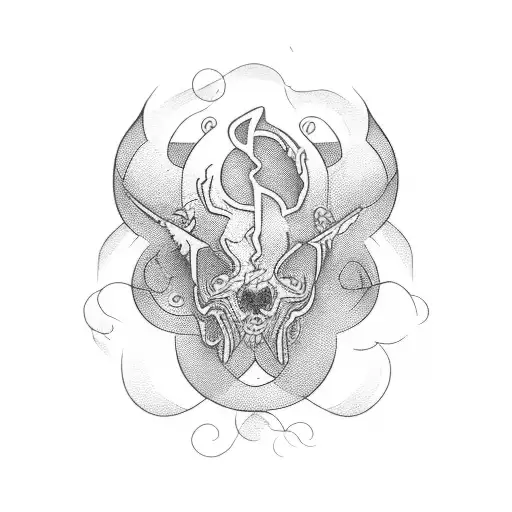 double L and number 19 tattoo design idea