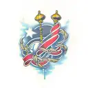 double L and number 19 tattoo design idea
