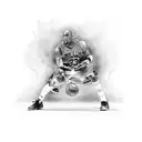 Michael Jordan onfire tattoo design idea