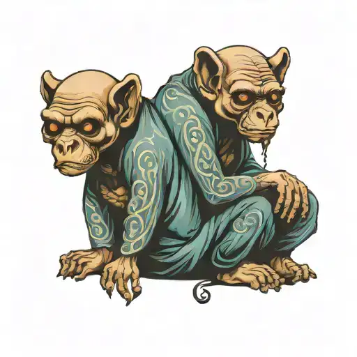 see no evil hear no evil speak no evil tattoo design idea