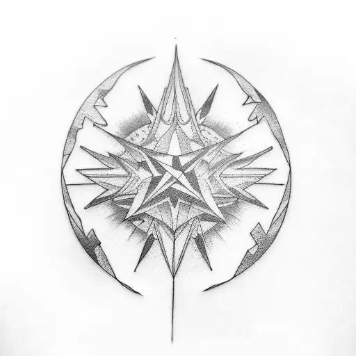 7.10 part of david star tattoo design idea