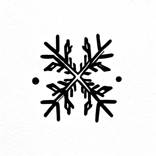 Snowflake tattoo design idea