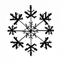 Snowflake tattoo design idea