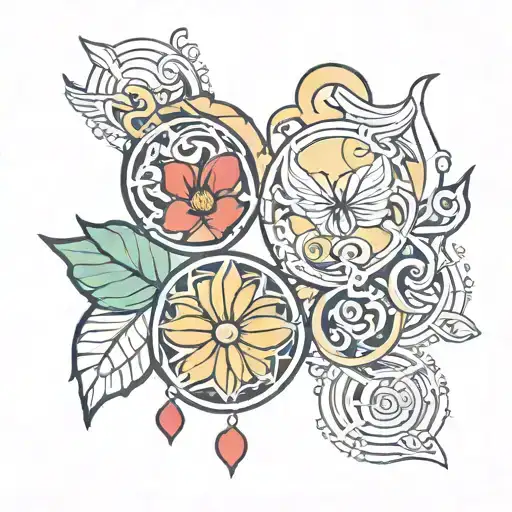 ella and serbia like symbol tattoo design idea