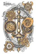 libra Pisces Scorpio Aquarius symbol tattoo design idea