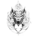 celtic fenrir tattoo design idea