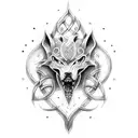 celtic fenrir tattoo design idea