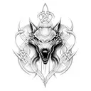 celtic fenrir tattoo design idea