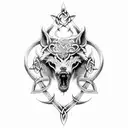 celtic fenrir tattoo design idea