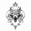 celtic fenrir tattoo design idea