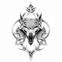 celtic fenrir tattoo design idea