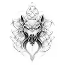 celtic fenrir tattoo design idea