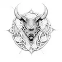 celtic fenrir tattoo design idea