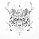 celtic fenrir tattoo design idea