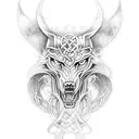 celtic fenrir tattoo design idea