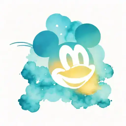 mickey mouse sunset  tattoo design idea