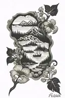 alaska inside passage tattoo design idea