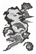 alaska inside passage tattoo design idea