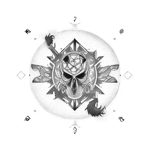 cancer sign with infitnity sign and the number 7 tattoo design idea