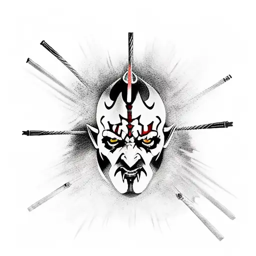 darth maul tattoo design idea