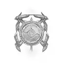 greek achilles shield tattoo design idea