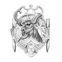 greek achilles shield tattoo design idea