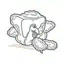 chicken nugget tattoo design idea