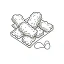 chicken nugget tattoo design idea
